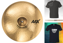 Load image into Gallery viewer, Sabian AAX 22&quot; THIN RIDE Cymbal Brilliant Finish Bundle &amp; Save | Made in Canada | Authorized Dealer
