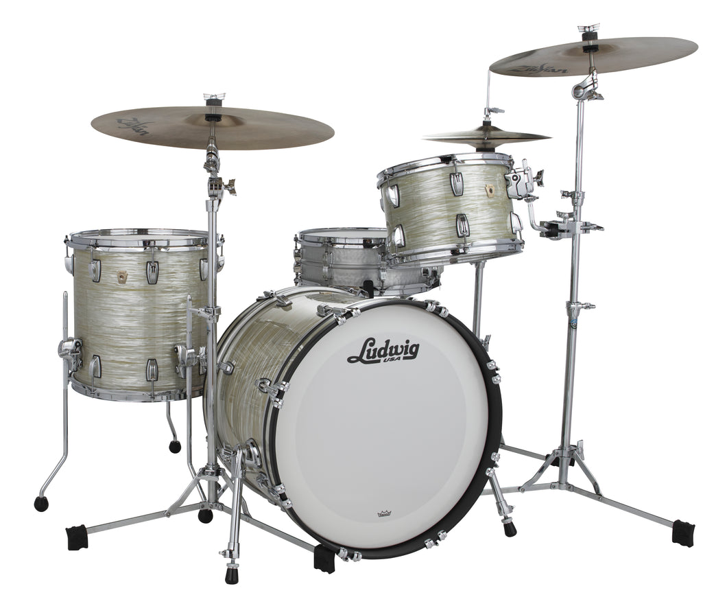 Ludwig *Pre-Order* Classic Maple Olive Oyster Pro Beat 14x24_9x13_16x16 Drums Kit Made in the USA Authorized Dealer