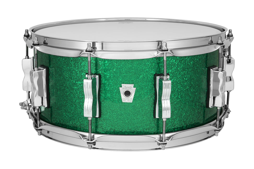 Ludwig Classic Oak Green Sparkle 6.5x14 Snare Drum Kit Snare |  Wrap Finish | NEW Authorized Dealer