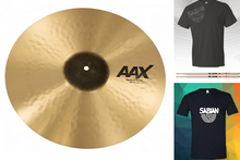 Load image into Gallery viewer, Sabian AAX 18&quot; Medium Crash 21808XC Natural Finish Bundle &amp; Save Made in Canada | Authorized Dealer
