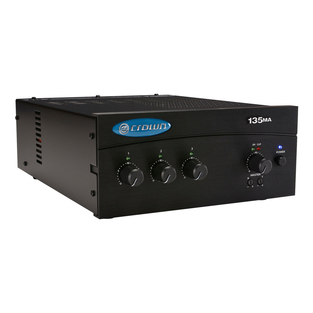 Crown Audio 135MA 3x1 35W Commercial Mixer Amplifier Free AK & HI | WorldShip NEW Authorized Dealer