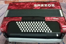 Load image into Gallery viewer, Hohner Bravo III 72 Bass Red Rojo Piano Accordion Acordeon w/GigBag, Straps, Shirt | Authorized Dealer
