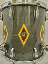 Load image into Gallery viewer, Ludwig 110th Anniversary Charcoal Diamond Flash Legacy 3pc Drum Set Mahogany Kit 14x22, 16x16, 9x13
