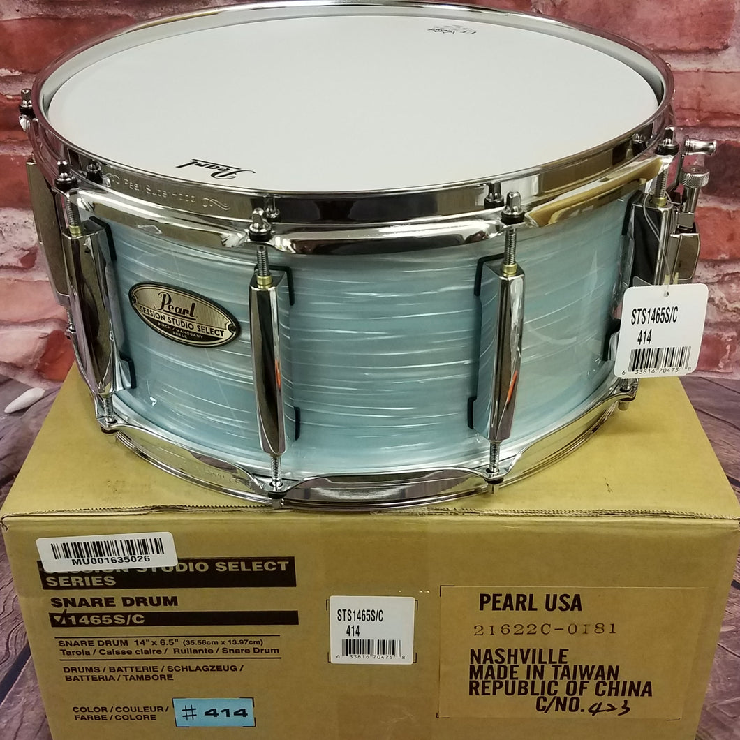 Pearl Session Studio Select Ice Blue Oyster 14x6.5 Snare Drum Mahogany Shell | NEW Authorized Dealer