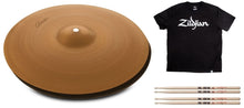 Load image into Gallery viewer, Zildjian A Avedis 16&quot; HiHat Pair Patina Finish Cymbals Bundle Pack +Shirt &amp; Sticks Authorized Dealer
