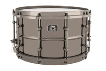 Load image into Gallery viewer, Ludwig Universal Metal 8x14&quot; Black Brass Snare Drum w/Black Nickel Die Cast Hoops Authorized Dealer
