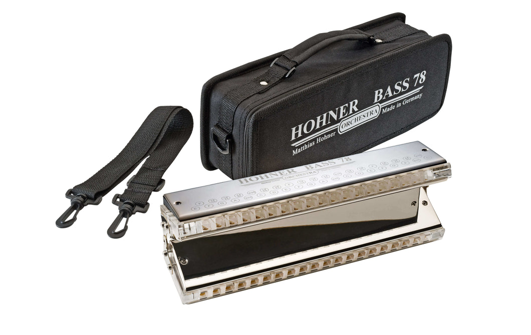 Hohner Bass 78 Orchestra Series Orchestral Bass Harmonica | NEW Authorized Dealer