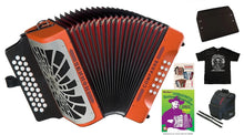 Load image into Gallery viewer, Hohner Compadre GCF SOL Orange Accordion Acordeon +Bag_Strap_DVD_BackPad_Shirt NEW Authorized Dealer

