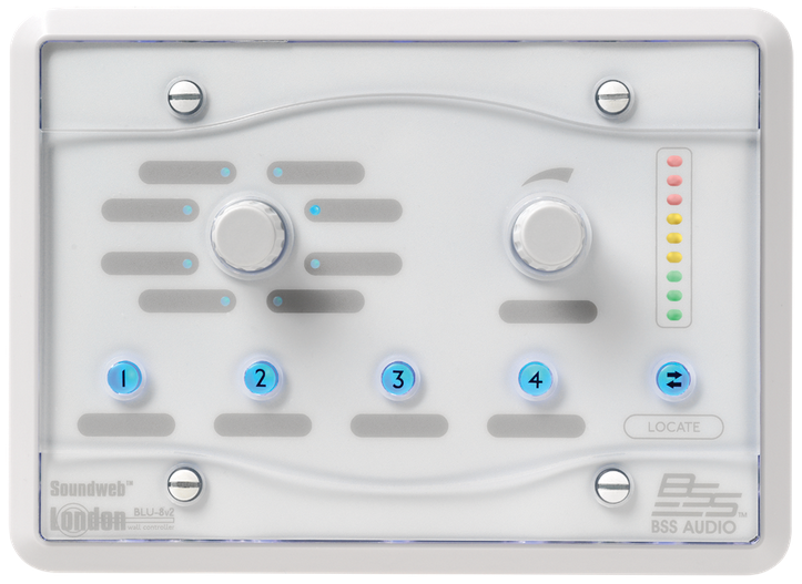 BSS BLU-8v2WHT White HiQnet Compatible Programmable Zone Controller | 2-Day Ship | Authorized Dealer