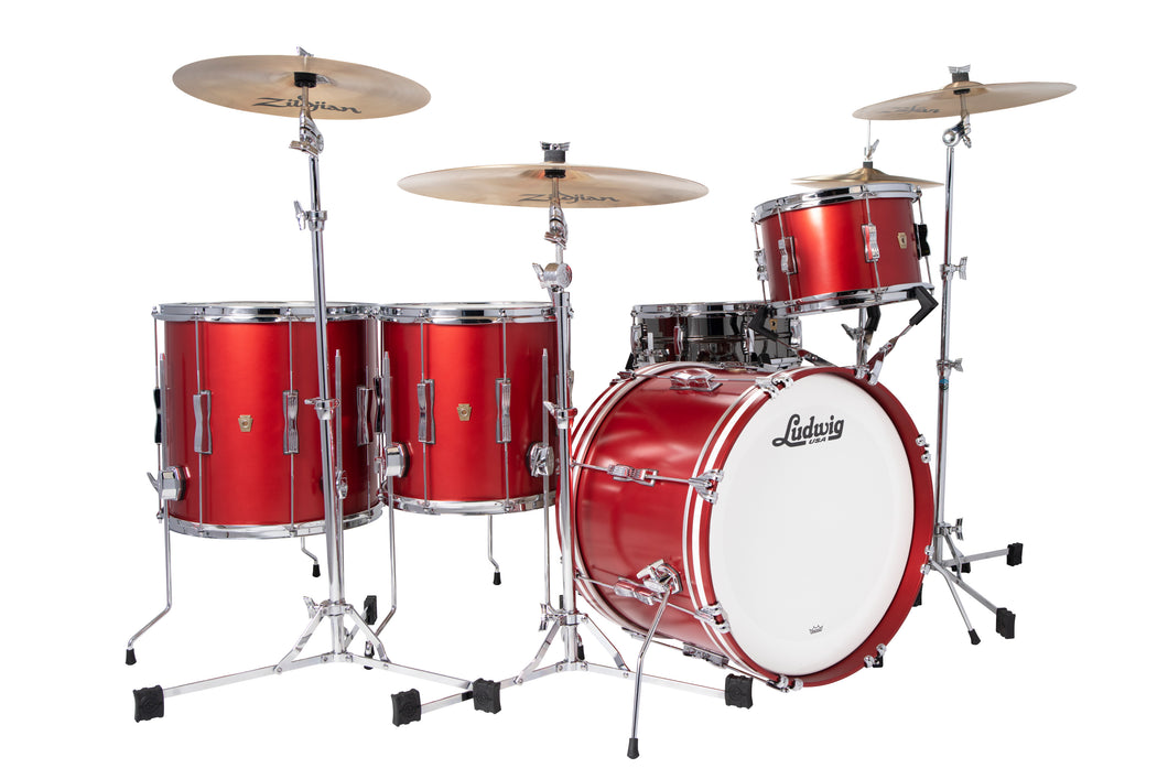 Ludwig Classic Maple Diablo Red Lacquer 3pc Kit 20x16, 12x8, 13x9, 14x14, 16x16 Custom Drums Dealer