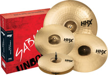 Load image into Gallery viewer, Sabian HHX Performance Set Special Order 14&quot; Medium Hats/16&quot; &amp; 18&quot; Thin Crashes/21&quot; Thin Ride BRILLIANT | Dealer
