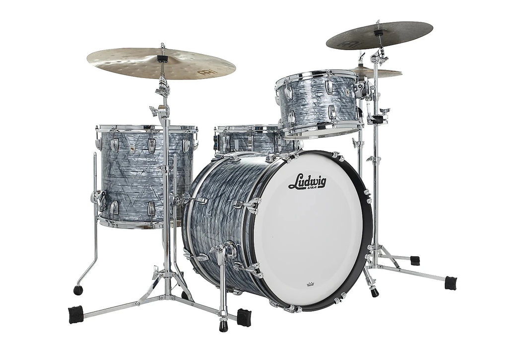 Ludwig Pre-Order Classic Oak Sky Blue Pearl Mod Kit 18x22_8x10_9x12_16x16 Drum Set Shells Special Order Dealer