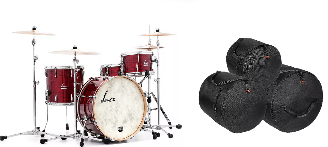 Sonor Vintage Series Red Oyster 22x14_13x8_16x14 No Mount Drums +Free Bags Shell Pack NEW Authorized Dealer