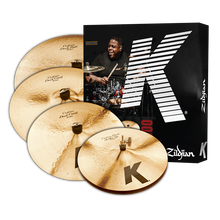 Load image into Gallery viewer, Zildjian KCD900 K Custom Dark 4-piece Cymbal Pack +Bag, 2 Pair VF Drumsticks,Shirt Authorized Dealer
