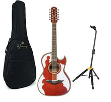 Load image into Gallery viewer, H Jimenez Bajo Quinto El Patron Acoustic/Electric Transparent Red +GigBag &amp; Stand Authorized Dealer
