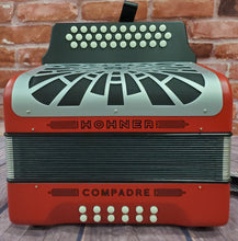 Load image into Gallery viewer, Hohner Compadre GCF Red Accordion SOL Acordeon +Bag, Straps, Back Pad, Shirt | NEW Authorized Dealer
