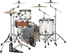 Load image into Gallery viewer, Mapex Saturn Evolution Hybrid Polar White Lacquer Powerhouse Rock Drum Kit +BAGS | 24x14,13x9,16x16
