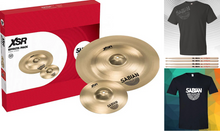 Load image into Gallery viewer, Sabian XSR Effects Pack 10&quot; Splash &amp; 18&quot; Chinese +FREE T-Shirt &amp; Sticks Bundle/Set Authorized Dealer
