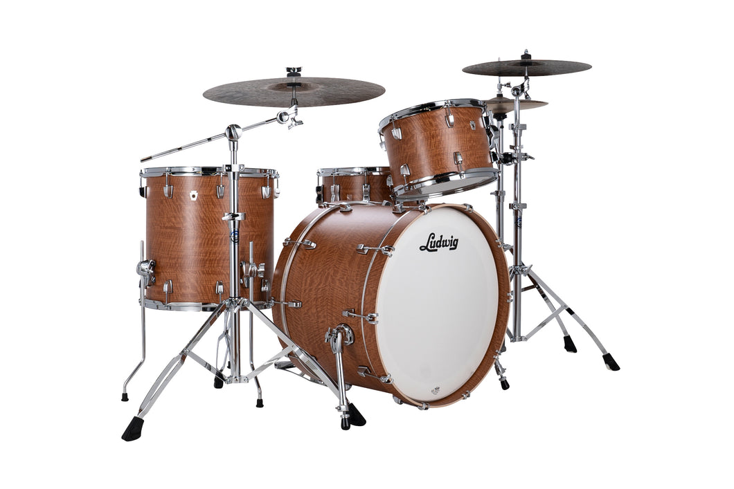 Ludwig Neusonic Satinwood FAB 3pc Drum Kit 14x22_16x16_9x13 Shell Pack Drums Set  Authorized Dealer