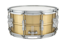 Load image into Gallery viewer, Ludwig Acro Series Brass 6.5&quot;x14&quot; 10-Twin Lug Seamless Brass Kit Snare Drum LB654B Authorized Dealer
