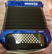 Load image into Gallery viewer, Hohner Bravo II 48 Bass Blue Piano Accordion Acordeon +Gig Bag, Straps, Shirt Authorized Dealer
