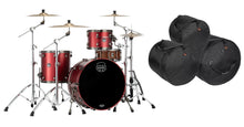 Load image into Gallery viewer, Mapex Saturn Evolution Hybrid Tuscan Red Lacquer Powerhouse Rock 3pc Drums Kit BAGS 24x14,13x9,16x16
