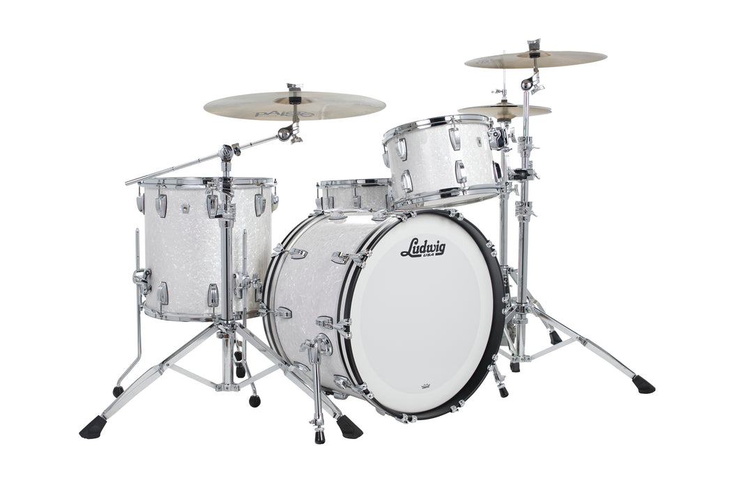 Ludwig Classic Oak White Marine Pro Beat 3pc Kit 14x24_9x13_16x16 Drums Set Shells Authorized Dealer