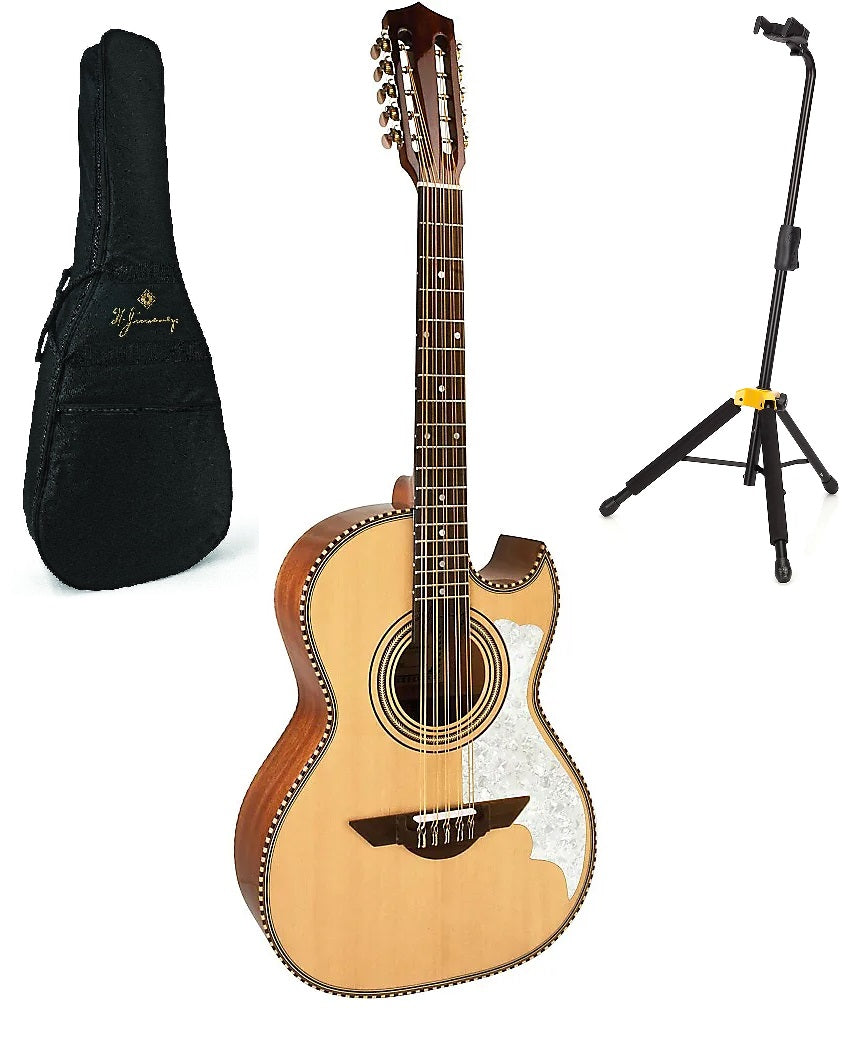 H. Jimenez Bajo Quinto El Musico Solid Spruce Top Acoustic/Electric GigBag & Stand Authorized Dealer