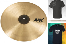 Load image into Gallery viewer, Sabian AAX 21&quot; Medium RIDE Cymbal Natural Finish Bundle &amp; Save | Made in Canada | Authorized Dealer
