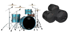 Load image into Gallery viewer, Mapex Saturn Evolution Hybrid Exotic Azure Burst Lacquer Powerhouse Rock Drums BAGS 24x14,13x9,16x16
