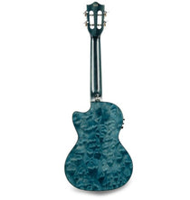 Load image into Gallery viewer, Lanikai Quilted Maple Blue Stain Tenor Acoustic/Electric Concert Ukulele +Case | Authorized Dealer
