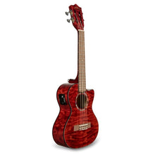 Load image into Gallery viewer, Lanikai Quilted Maple Red Stain Acoustic/Electric Tenor Ukulele | Free Case | NEW Authorized Dealer
