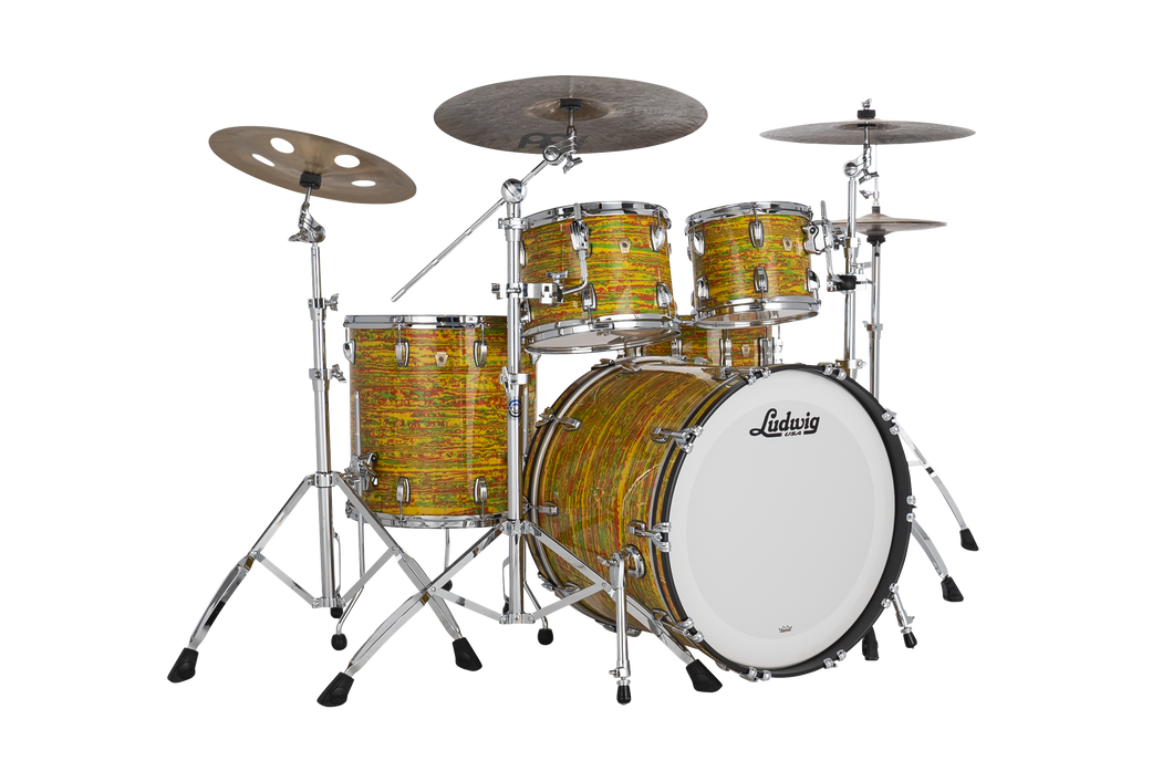 Ludwig Pre-Order Classic Maple Citrus Mod Finish MOD KIT 18x22_8x10_9x12_16x16 Drums Set Shell Pack Dealer