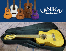 Load image into Gallery viewer, Lanikai 5-String Flame Maple Tenor Acoustic Electric Cutaway Ukulele | Free Bag | Authorized Dealer

