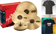 Load image into Gallery viewer, Sabian Pre-Order HHX Performance Set: 14&quot; Medium Hats/16&quot; &amp; 18&quot; Thin Crashes/21&quot; Thin Ride Bundle Auth Dealer
