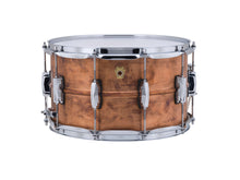 Load image into Gallery viewer, Ludwig Copperphonic 8x14&quot; 10-Twin Lug Raw Finish Seamless Shell Snare Drum LC608R Made in the USA Authorized Dealer
