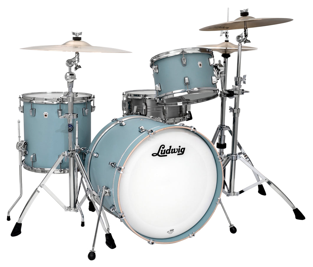 Ludwig Neusonic Skyline Blue Downbeat Kit 14x20_14x14_8x12 3pc Drums Shell Pack | Authorized Dealer