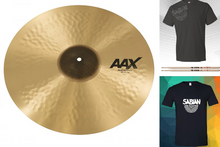 Load image into Gallery viewer, Sabian AAX 20&quot; Medium Crash Cymbal Natural Finish Bundle &amp; Save Made in Canada | Authorized Dealer
