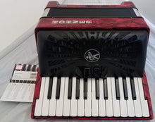 Load image into Gallery viewer, Hohner Bravo II 48 Bass Red Piano Accordion Acordeon +GigBag, Straps, Shirt - Authorized Dealer
