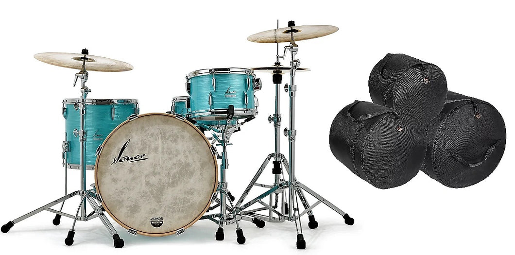 Sonor Vintage Series California Blue 20x14_12x8_14x12 w/Mount Drums Shell Pack +GigBags | Authorized Dealer