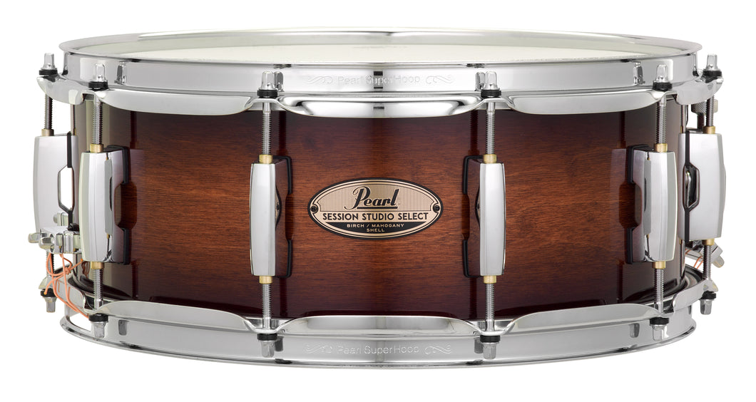 Pearl Session Studio Select Gloss Barnwood Brown 14x5.5 Kit Snare Drum | Authorized Dealer