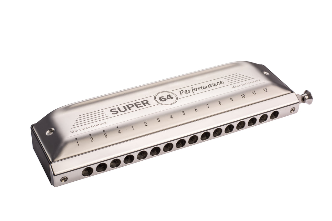 Hohner Super 64 Chromatic Performance (New Redesigned Model) Harmonica +Case | NEW Authorized Dealer