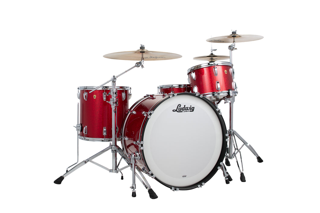 Ludwig Legacy Maple Red Sparkle Fab Set 14x22_9x13_16x16 Special Order Drum Kit | Authorized Dealer