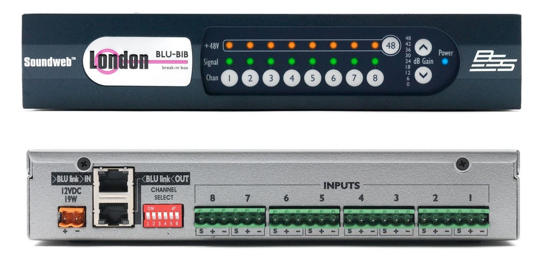 BSS Audio Break-In Box Input Expander BLU link/Switchable Phantom Power 2-Day Ship Authorized Dealer