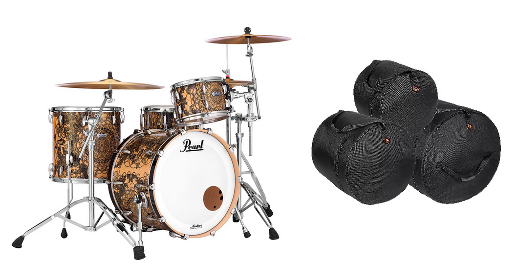 Pearl Masters Complete Cain and Abel 20x14_12x8_14x14 Drum Set Kit +Gig Bags | NEW Authorized Dealer