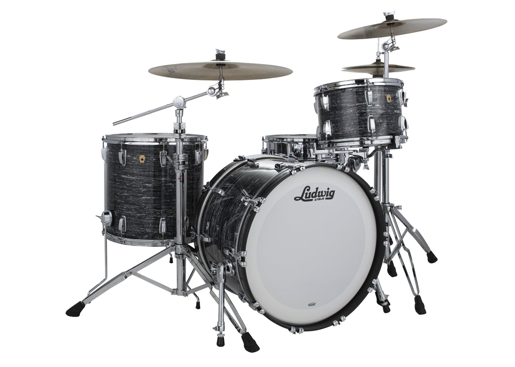 Ludwig Pre-Order Legacy Mahogany Vintage Black Oyster Pro Beat 14x22_9x13_16x16 Drums Shell Pack Special Order Authorized Dealer