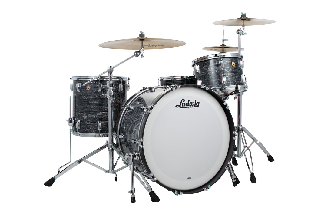 Ludwig Legacy Maple Vintage Black Oyster Pro Beat 14x24_9x13_16x16 Special Order | Authorized Dealer