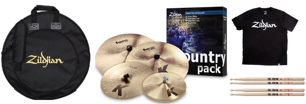 Zildjian Country Pack K Cymbal Set: 15 HiHats/17+19 Dark Thin Crash/20