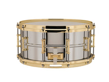 Load image into Gallery viewer, Ludwig Chrome Plated Brass 6.5x14 Snare Drum with Brass Tube Lugs Made in the USA  Authorized Dealer
