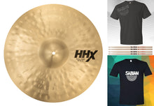 Load image into Gallery viewer, Sabian HHX 18&quot; Fierce Crash Natural Finish Cymbal + TShirt &amp; VF Sticks Bundle Pack Authorized Dealer
